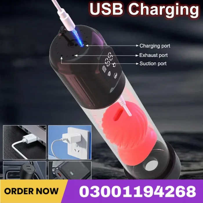 Automatic Sucking Men Penis Pump 5 Vibration & Suction Pocket Pussy Male Stroker Male Penis Extender