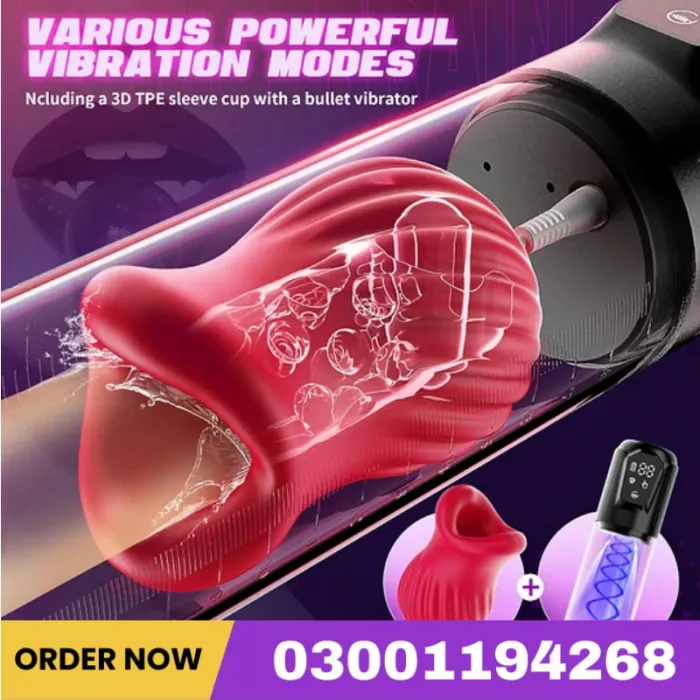 Automatic Sucking Men Penis Pump 5 Vibration & Suction Pocket Pussy Male Stroker Male Penis Extender