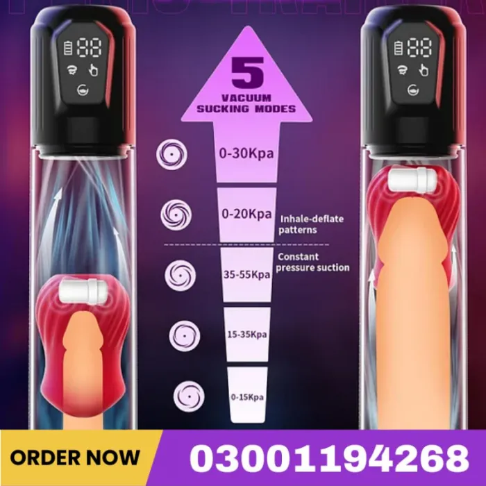 Automatic Sucking Men Penis Pump 5 Vibration & Suction Pocket Pussy Male Stroker Male Penis Extender