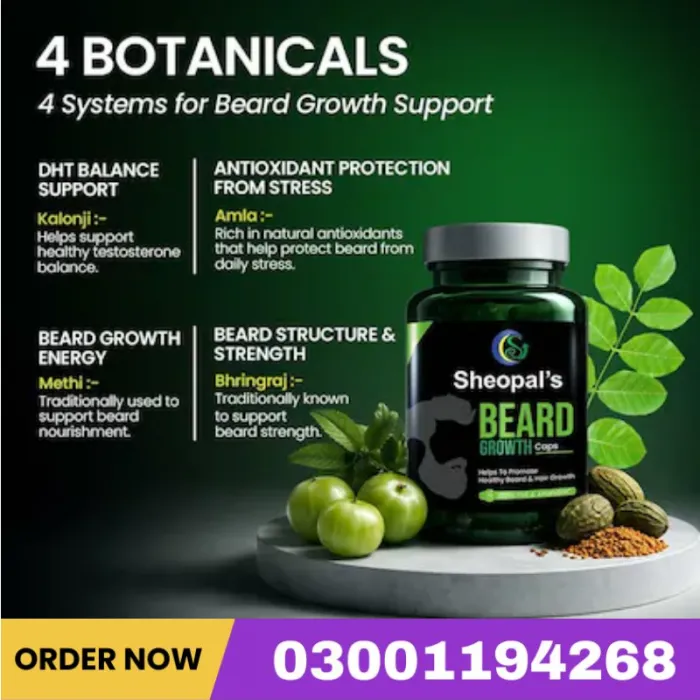Beard Growth Capsule Helps to Promote Healthy Beard Growth In Pakistan