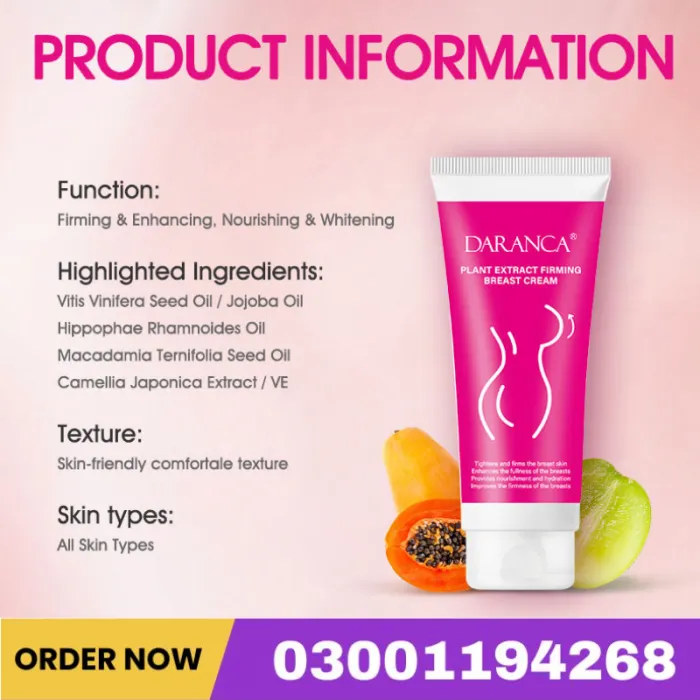 Daranca Plant Extract Firming Breast Cream Price In Pakistan