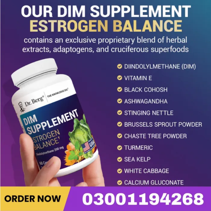 Dim Supplement Estrogen Balance With Black Cohosh And Ashwagandha – 60 Capsules
