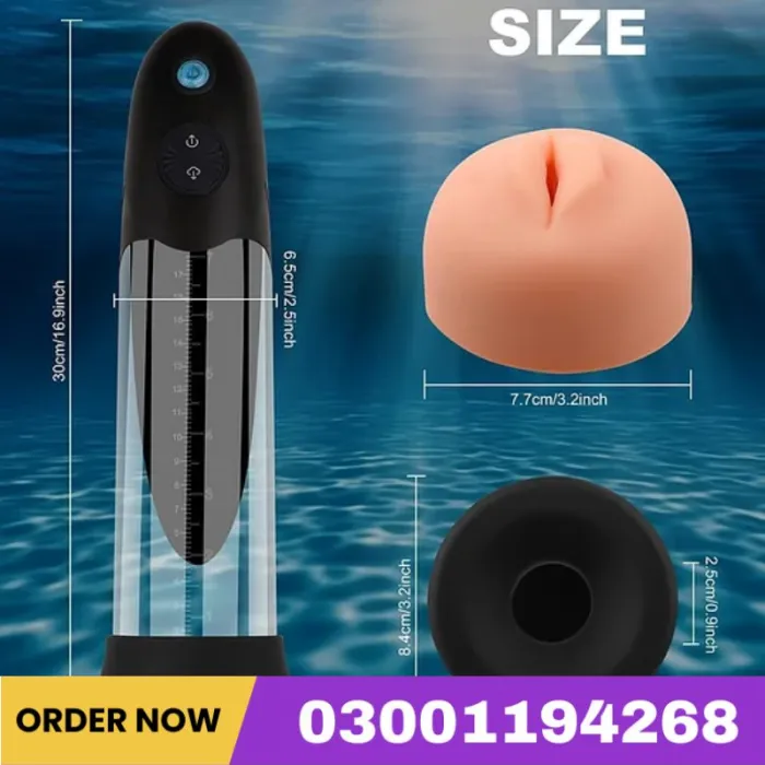Electric 3 In 1 Water SPA Massager Vacuum Penis Enlarger Male Masturbator Adult Erection Dick Pump Device