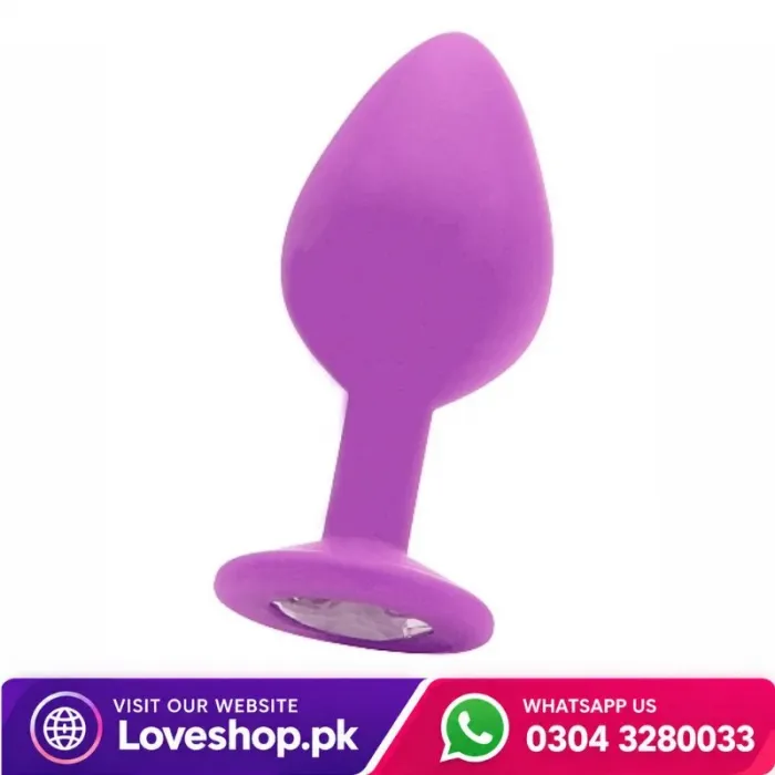 Elegant Diamond Silicone Anal Plug Large In Pakistan