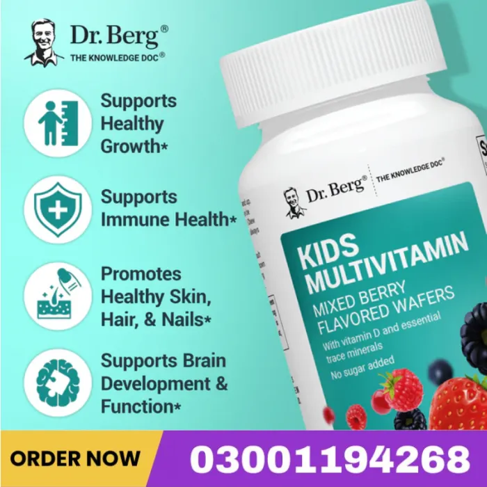 Kids Multivitamin No Sugar Added – Mixed Berry Chewable Vitamin – 60 Wafers