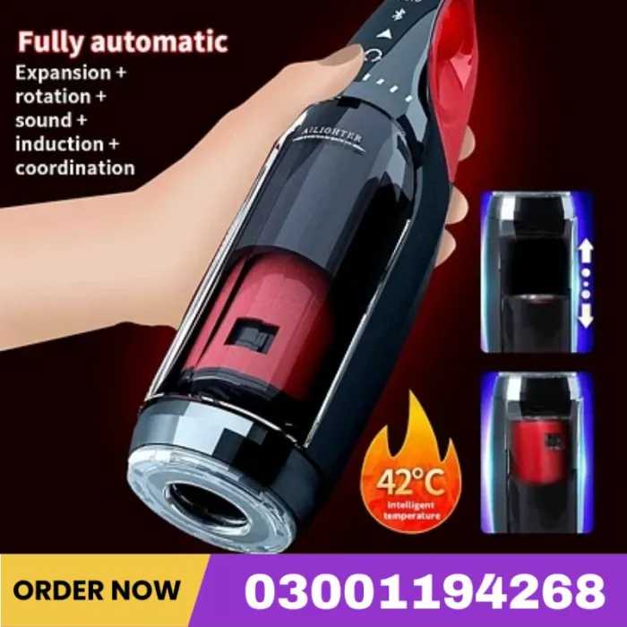 King - Automatic 10 Vibration & Thrusting Heating Moaning Male Masturbator