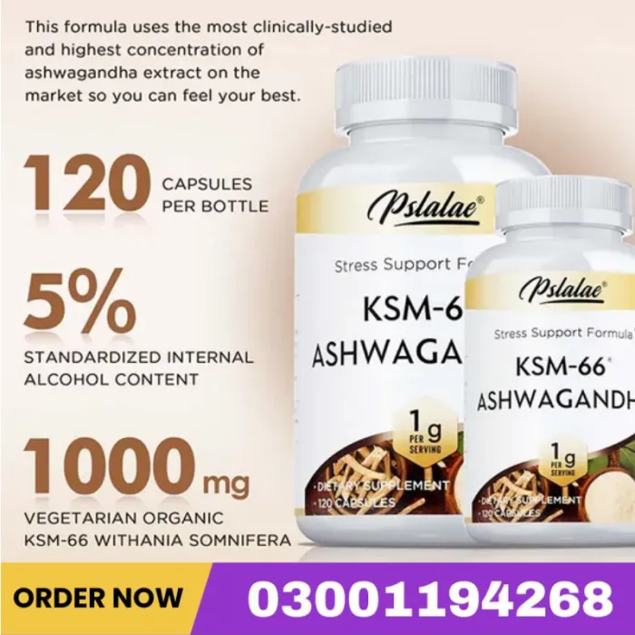 KSM-66 Ashwagandha – Energy, Vitality & Stress Support Price In Pakistan