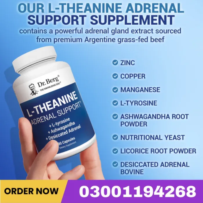L-Theanine Adrenal Support – 200 Mg Of L-Theanine – 90 Capsules