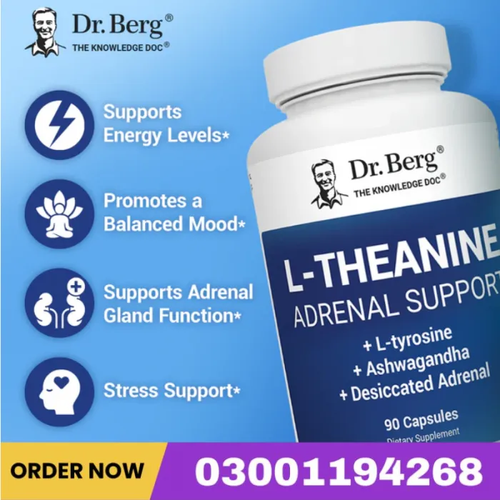 L-Theanine Adrenal Support – 200 Mg Of L-Theanine – 90 Capsules