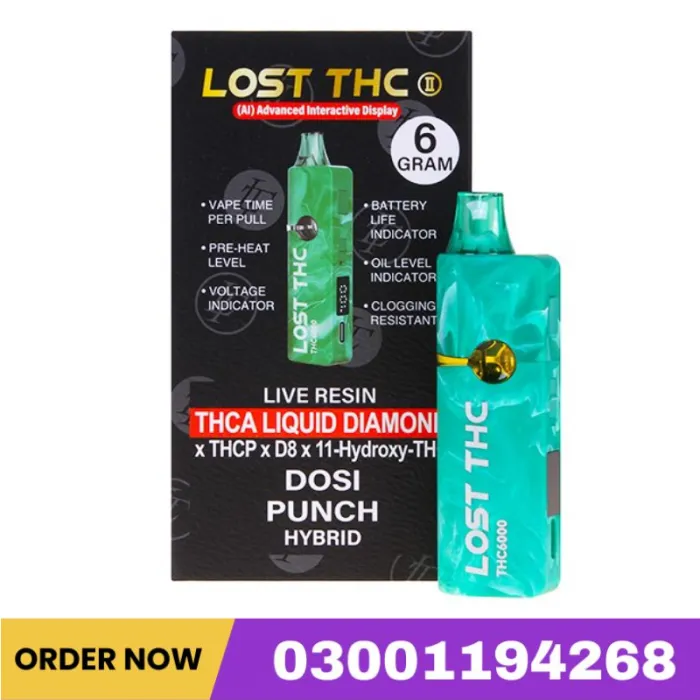 Lost THC THCA Liquid Diamond Disposable | 6g In Pakistan