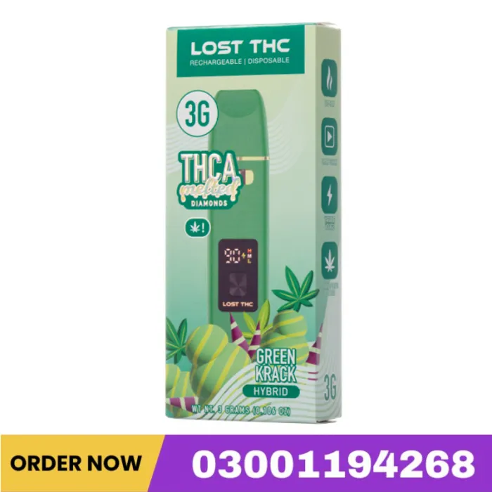 Lost THC THCA Melted Diamonds Disposable 3G