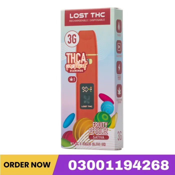 Lost THC THCA Melted Diamonds Disposable 3G