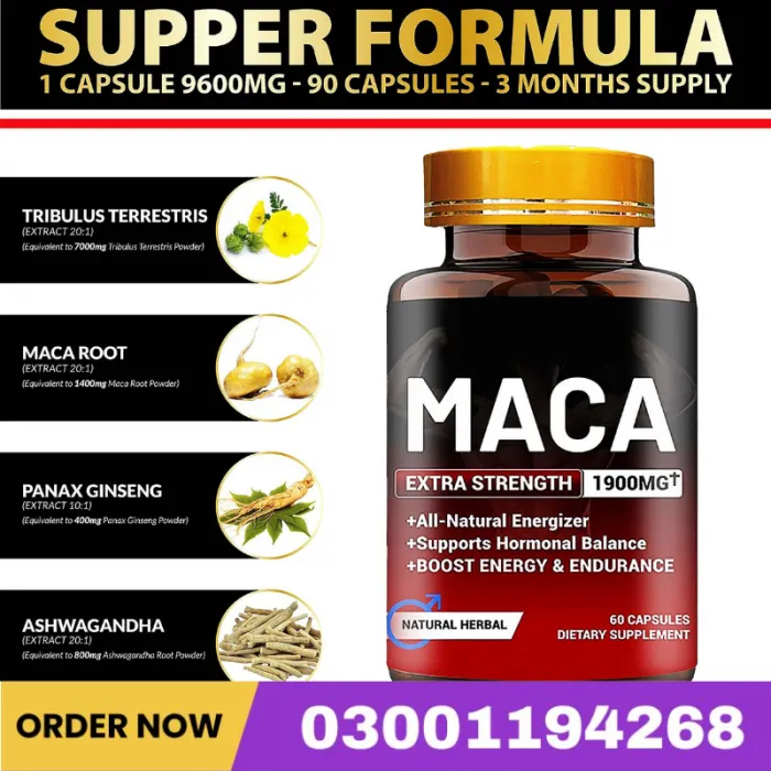 Maca Extra Strength 1900MG Price In Pakistan