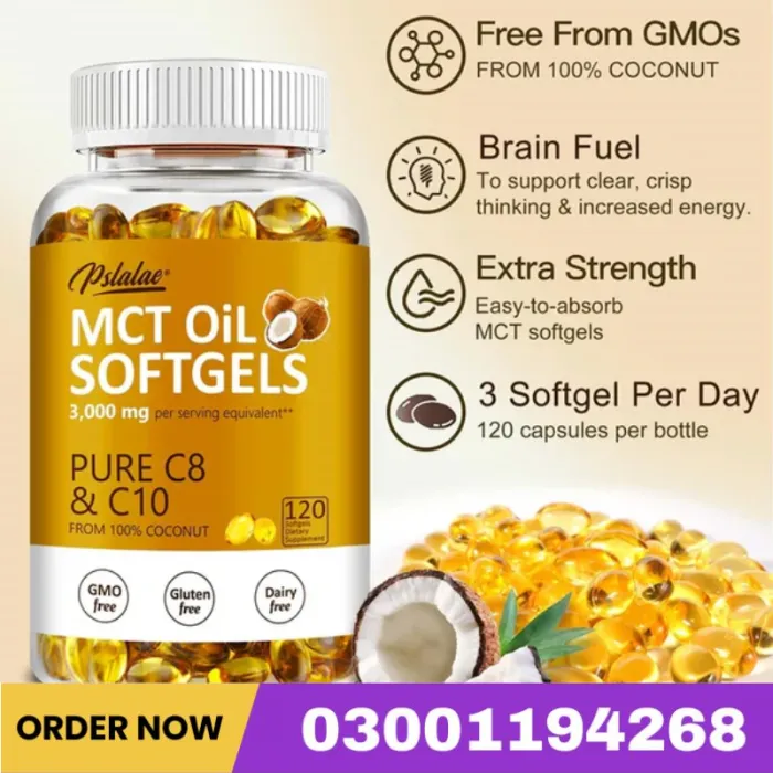 MCT Oil Capsules – Fat Burner & Focus Support Price In Pakistan