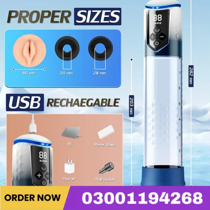 Milton - Automatic 5 Training Pressure And 5 Suction Electric Penis Pump Air Water Extender