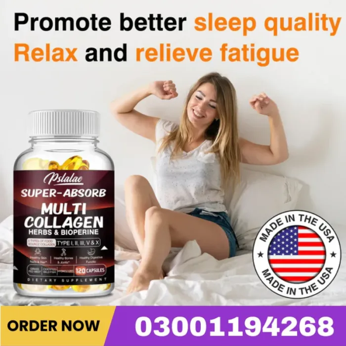 Multi Collagen Capsules – Types I, II, III, V, X + Herbs Price In Pakistan