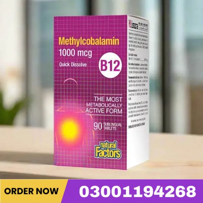 Natural Factors Vitamin B12 1000 mcg (Methylcobalamin), 90 Ct Price In Pakistan