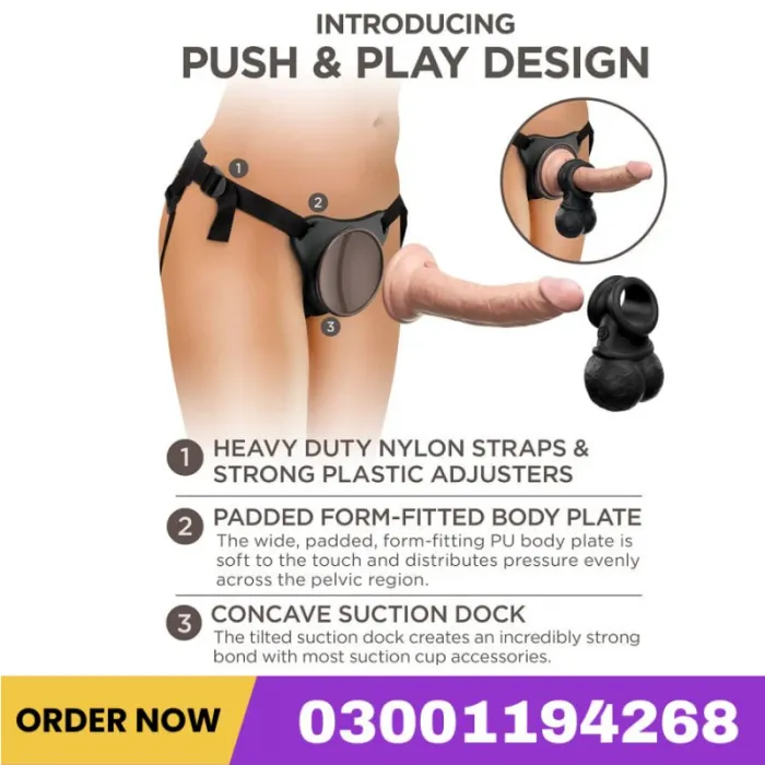 Pipedream Products King Cock Elite Ultimate Vibrating Silicone Body Dock Kit