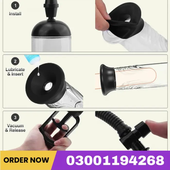 Pump Vacuum Air Pressure Device For Men Stronger Bigger Erections Manual Penis Enlarger