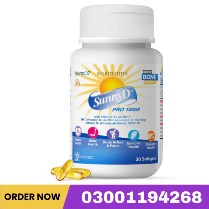 Scotmann SunnyD Pro (Vitamin D3 + K2), 30 Ct Price In Pakistan