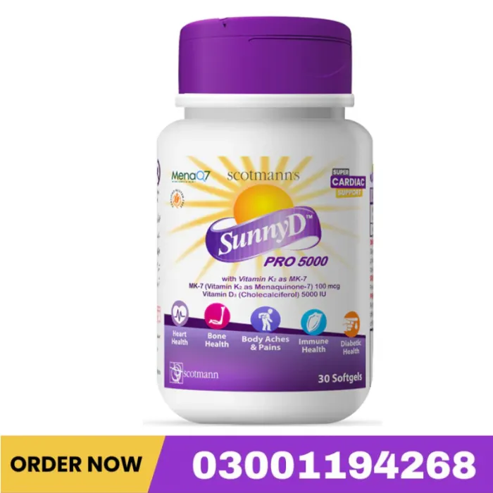 Scotmann SunnyD Pro (Vitamin D3 + K2), 30 Ct Price In Pakistan