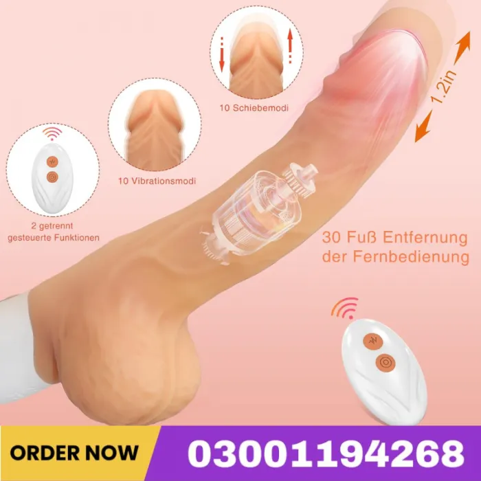 Sex Machine Thrusting Realistic Dildo With 10 Vibrating & Thrusting Modes