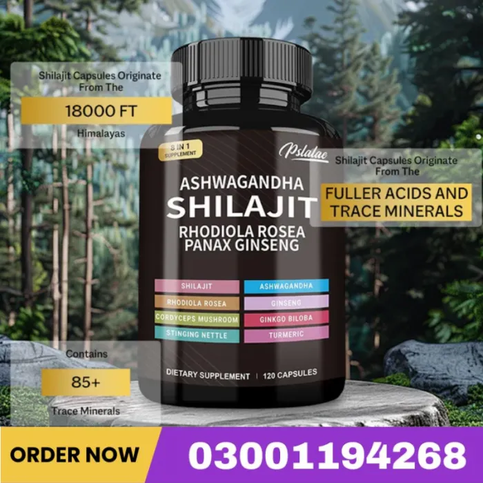 Shilajit + Ashwagandha + Ginseng – Energy & Muscle Support Price In Pakistan