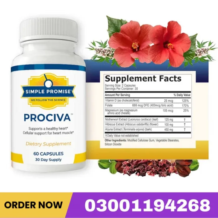 Simple Promise Prociva Arjuna Bark Extract Capsules Price In Pakistan