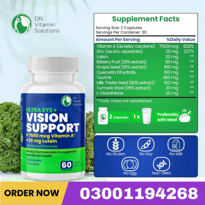 Ultra Eye Vision Support Capsules In Pakistan
