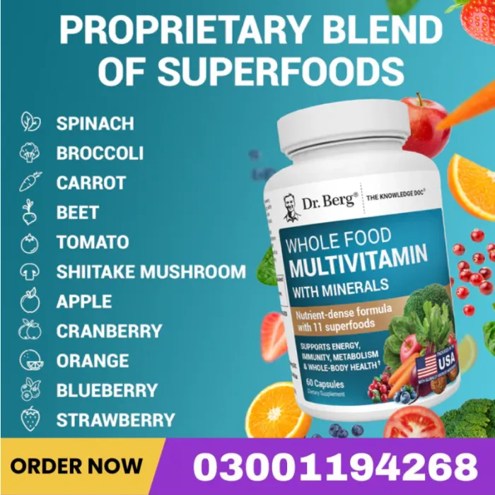 Whole Food Multivitamin With Minerals – 60 Capsules